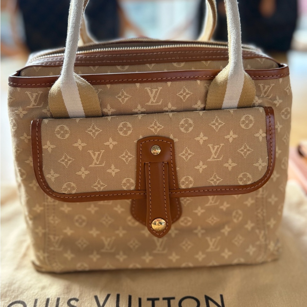 Louis Vuitton Beige Monogram Canvas Satchel with Tan Trim - Picture 2 of 6